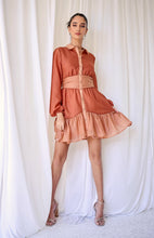 Load image into Gallery viewer, Rust 2 tone dress