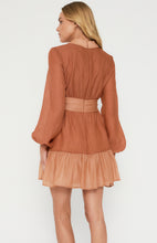 Load image into Gallery viewer, Rust 2 tone dress