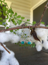 Load image into Gallery viewer, Sterling silver &amp; turquoise drop earring
