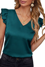 Load image into Gallery viewer, Emerald top flutter sleeves
