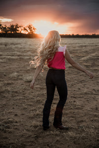 Two tone pink blouse