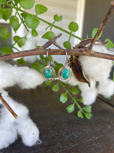 Sterling Silver & Turquoise Drop Earrings