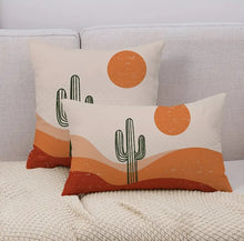 Load image into Gallery viewer, Cactus sunset cushion cover
