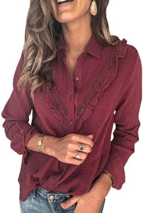 Burgundy arena shirt