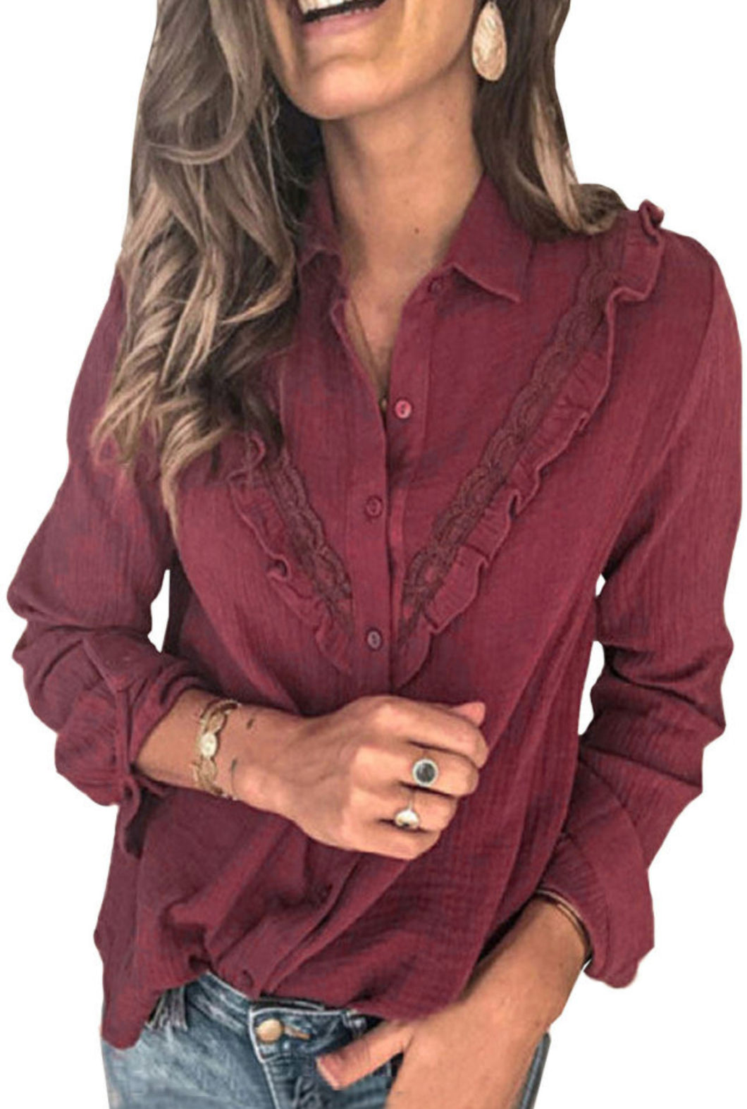Burgundy arena shirt