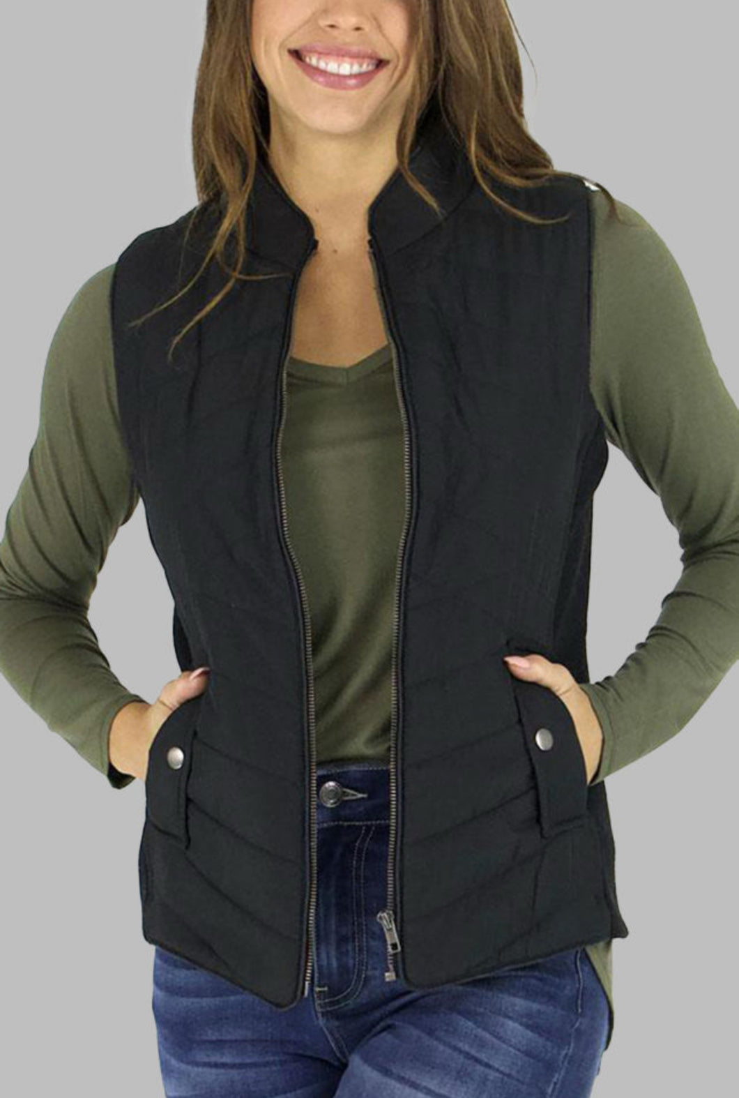 Ladies black vest
