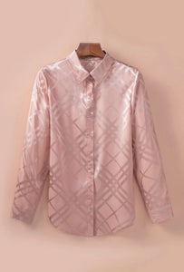 Pink satin arena shirt