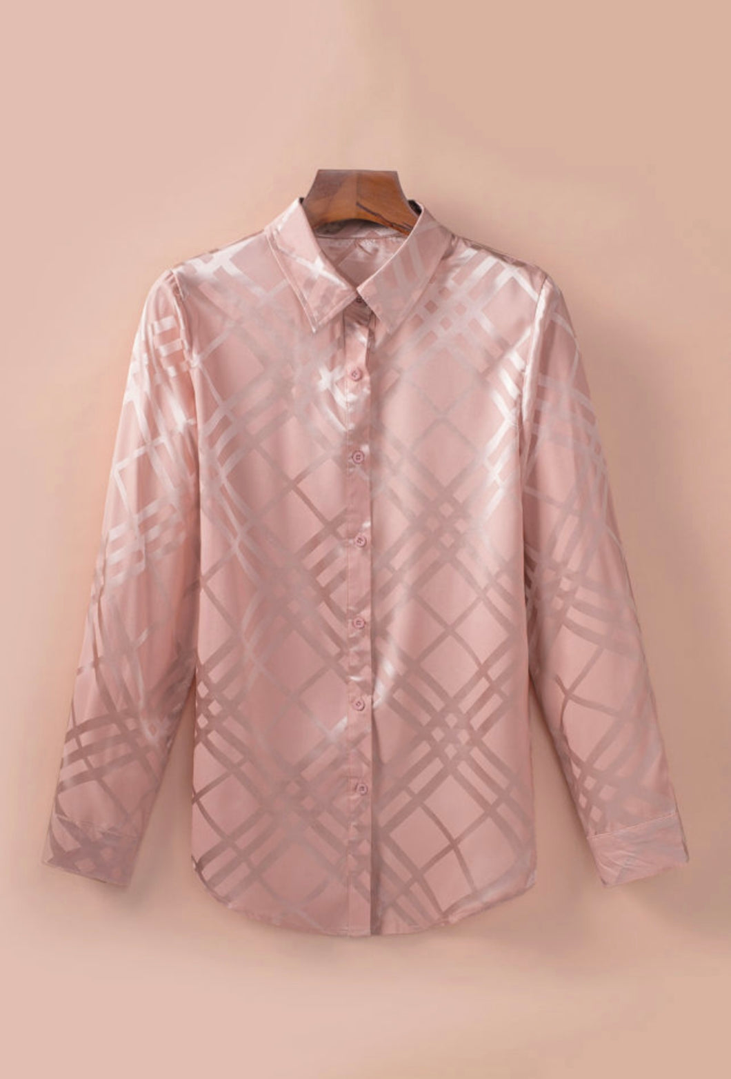 Pink satin arena shirt