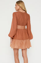 Load image into Gallery viewer, Rust 2 tone dress
