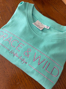 Grace and wild embroided tee