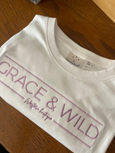 Grace and wild embroided tee