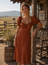 Load image into Gallery viewer, Calli rust dress
