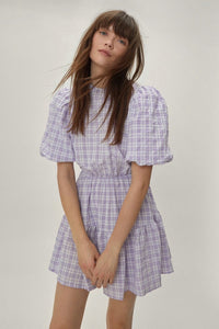 Gingham cut out back