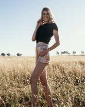 Load image into Gallery viewer, Rose gold sequin shorts
